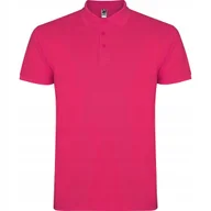 Koszulki męskie - Koszulka POLO Męska Bawełna PIQUE Roly STAR 6638 RÓŻ ROSETTE 2XL - miniaturka - grafika 1