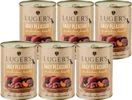 Mokra karma dla psów - Karma mokra dla psa Luger's Daily Pleasures z sercami z kurczaka i marchewką zestaw 6 x 400 g - miniaturka - grafika 1