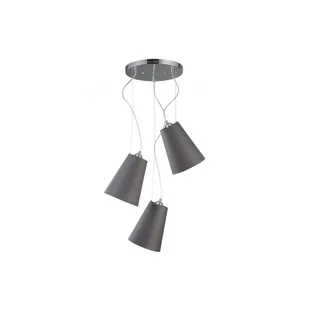 Szara lampa wisząca ø 46 cm Kasel – GTV - Lampy sufitowe - miniaturka - grafika 1