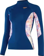 Stroje kąpielowe - Speedo Damski strój kąpielowy Speedo PRT LS RASH TOP AF ammonite/soft coral/miami lilac rozmiar S - miniaturka - grafika 1