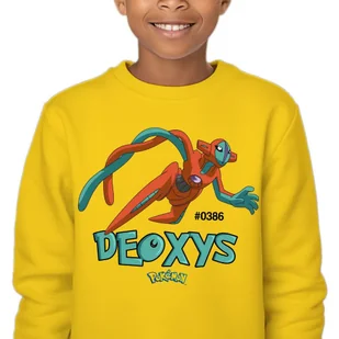 Bluza Dziecięca Żółta Bez Kaptura Super Prezent Dla Dziecka Deoxys 128 Wz - Bluzy dla dziewczynek - miniaturka - grafika 1