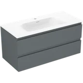 Szafki łazienkowe - Mexen Orio szafka łazienkowa 100 cm z umywalką Vela, 2 szuflady, grafit mat/biała mat - 91A10-10047-2-BFF66-W23M01 - miniaturka - grafika 1