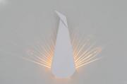 Lampy ścienne - King Home Kinkiet PAW biały - włókno węglowe JD8607.WHITE - miniaturka - grafika 1