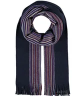 Apaszki i szaliki męskie - Szalik Męski szal 100% Wełniany fioletowy w paski - miniaturka - grafika 1
