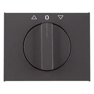 Klawisze i ramki - Hager polo K.1 Płytka czołowa z pokrętłem do łącznika żaluzjowego obrotowego, antracyt mat, lakierowany 1077710600 1077710600 - miniaturka - grafika 1