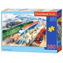 Castorland Puzzle 180 Train Station CASTOR - - Puzzle - miniaturka - grafika 1