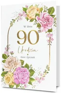 Kartki okolicznościowe i zaproszenia - Karnet Urodziny 90 - artykuł papierniczy - miniaturka - grafika 1