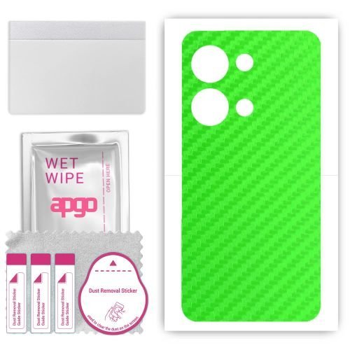 folia naklejka skórka strukturalna na TYŁ do Xiaomi Redmi Note 13 Pro - Carbon Zielony - apgo SKINS