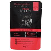 Mokra karma dla kotów - Fitmin Cat For Life Adult, 28 x 85 g - Wołowina - miniaturka - grafika 1