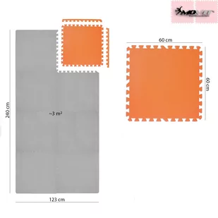 POMARAŃCZOWA MATA POD SPRZĘT DO ĆWICZENIA SIŁOWNI - Maty do ćwiczeń - miniaturka - grafika 3