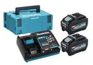 Akumulatory do elektronarzędzi - Makita 191V35-5 zestaw zasilający 40V XGT 2x5,0Ah Li-Ion BL4050F z ładowarką DC40RA 191E07-8 w walizce Makpac - miniaturka - grafika 1