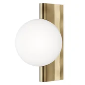 Lampy ścienne - Avant-garde kinkiet 1-punktowy mosiądz/biały MOD324WL-01BS - miniaturka - grafika 1