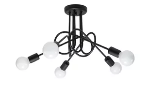 Sollux Lighting Żyrandol SUPEŁ 5 czarny - Lampy sufitowe - miniaturka - grafika 1