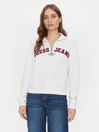 Bluzy damskie - Guess Jeans Bluza W5RQ25 K68I4 Biały Regular Fit - miniaturka - grafika 1