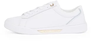 TOMMY HILFIGER Damskie buty sportowe CHIC COURT Low Top, białe (białe), 4 UK, biały, 37 EU - Koszulki i topy damskie - miniaturka - grafika 1