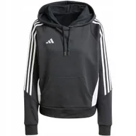 Bluzy damskie - Bluza damska adidas Tiro 24 Hooded czarna IJ5607 L - miniaturka - grafika 1