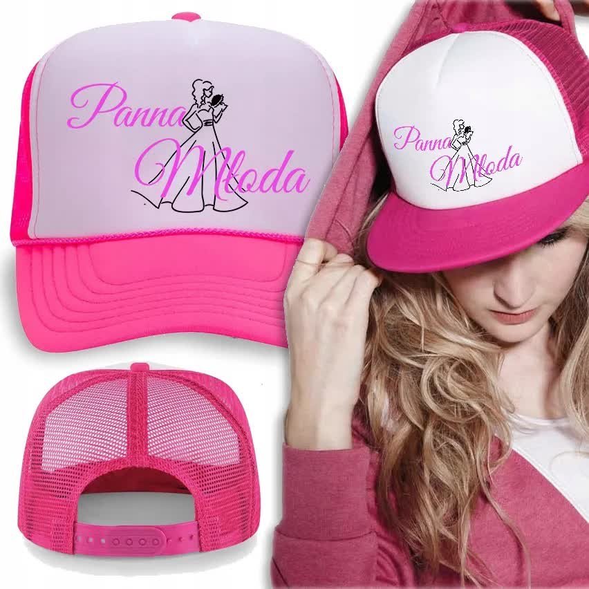 CZAPKA RÓŻOWA Daszek Wieczór Panieński PANNA MŁODA