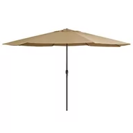 Parasole ogrodowe - vidaXL Parasol ogrodowy na metalowym słupku, 400 cm, kolor taupe vidaXL - miniaturka - grafika 1