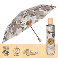 Parasole - Parasol damski składany Perletti Eco Green Magnolia, odcień beżu - miniaturka - grafika 1