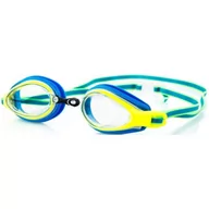 Pływanie - Spokey Okulary pływackie Kobra Niebiesko-żółty - miniaturka - grafika 1