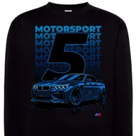 Bluzy męskie - Bluza z nadrukiem BMW Motorsport M5 samochód sportowy L czarna DEYORA - miniaturka - grafika 1