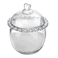 Cukiernice - Cukiernica szklana Love serduszka 9,5 x 9,5 x 12 cm - miniaturka - grafika 1