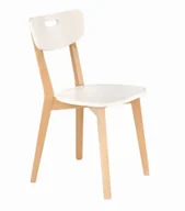 Krzesła - Białe krzesło drewniane w stylu skandynawskim K9-W63 - miniaturka - grafika 1