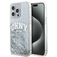 Etui i futerały do telefonów - Oryginalne Etui APPLE IPHONE 15 PRO DKNY Hardcase Liquid Glitter Big Logo (DKHCP15LLBNAET) białe - miniaturka - grafika 1