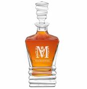 Karafki - Karafka geometric z grawerowanym inicjałem dla konesera whisky - miniaturka - grafika 1