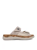 Klapki i japonki damskie - Rieker Klapki CEO-V0302-60 Beżowy - miniaturka - grafika 1