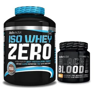 BioTech USA Iso Whey Zero + Black Blood NOX+ + Shaker GRATIS! 2270g+330g+600ml - Odżywki białkowe - miniaturka - grafika 1