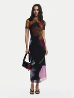 Sukienki - Desigual Sukienka codzienna Roterdam 25SWVK12 Czarny Slim Fit - miniaturka - grafika 1