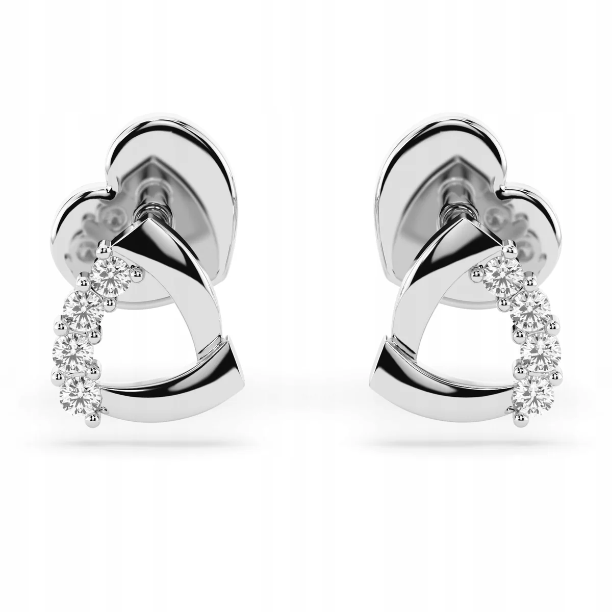 ZŁOTE KOLCZYKI 585 Z DIAMENTAMI BRYLANTAMI 0,05 CT G/Si ESSYA