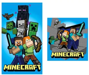 Ręcznik MINECRAFT Zestaw ręczników 2szt. 30x50 30x30 Bawełna do rąk, twarzy - Okrycia kąpielowe dla dzieci - miniaturka - grafika 1