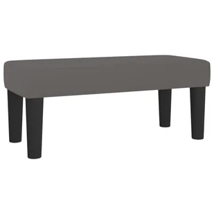 Lumarko Łóżko kontynentalne z materacem, szare, ekoskóra 100x200 cm - Łóżka - miniaturka - grafika 8