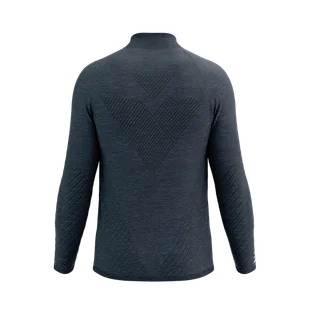 COMPRESSPORT bluza biegowa męska SEAMLESS ZIP SWEATSHIRT mood indigo - Bluzy sportowe męskie - miniaturka - grafika 2