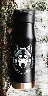 KUBEK TERMICZNY DO KAWY HERBATY Z GRAWEREM WILK - 600 ml - Kubki termiczne - miniaturka - grafika 1