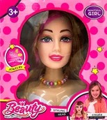 Zabawy w naśladowanie dorosłych - Głowa lalki do czesania stylizacji mały fryzjer zestaw akcesoria - miniaturka - grafika 1