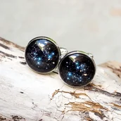 Spinki do mankietów i krawatów - GALAXY - SPINKI DO MANKIETÓW- unikat na prezent dla faceta - miniaturka - grafika 1