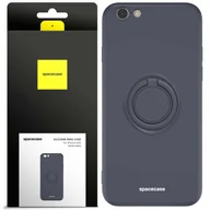 Etui i futerały do telefonów - Spacecase Etui Silicone Ring iPhone 6/6s black - miniaturka - grafika 1
