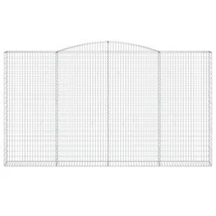 VIDAXL Kosze gabionowe, 6 szt, 400x30x220/240 cm, galwanizowane żelazo - Ogrodzenia - miniaturka - grafika 5