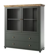 Komody - Komoda Evora 46 2D2S Zielony / Dąb Lefkas - miniaturka - grafika 1