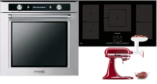 KitchenAid ZESTAW PIEKARNIK KOTSS60602 + PŁYTA INDUKCYJNA KHIP590510 + MIKSER 5KSM125EER CZERWONY + 5KSMFGA + 5KSMCC - Zestawy AGD - miniaturka - grafika 1