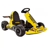 Pojazdy elektryczne dla dzieci - Import SUPER-TOYS SZYBKI GOKART FANCY NA AKUMULATOR 12V REGULOWANA ROZSUWANA RAMA SUPER ZABAWABDQ-8 BDQ-8-ŻÓŁTY - miniaturka - grafika 1