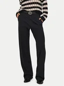 Spodnie damskie - ONLY Spodnie materiałowe Poptrash 15341829 Czarny Straight Fit - miniaturka - grafika 1