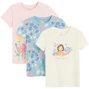 Koszulki dla dziewczynek - Cool Club, T-shirt dziewczęcy, mix, zestaw, 3 szt. - miniaturka - grafika 1