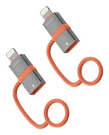 Adaptery i przejściówki - 4smarts 541522 adapter kablowy Lightning USB Type-C Szary, Pomarańczowy 541522 - miniaturka - grafika 1
