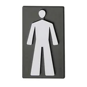Akcesoria do drzwi - Oznaczenie WC chłopczyk INV grafit - miniaturka - grafika 1