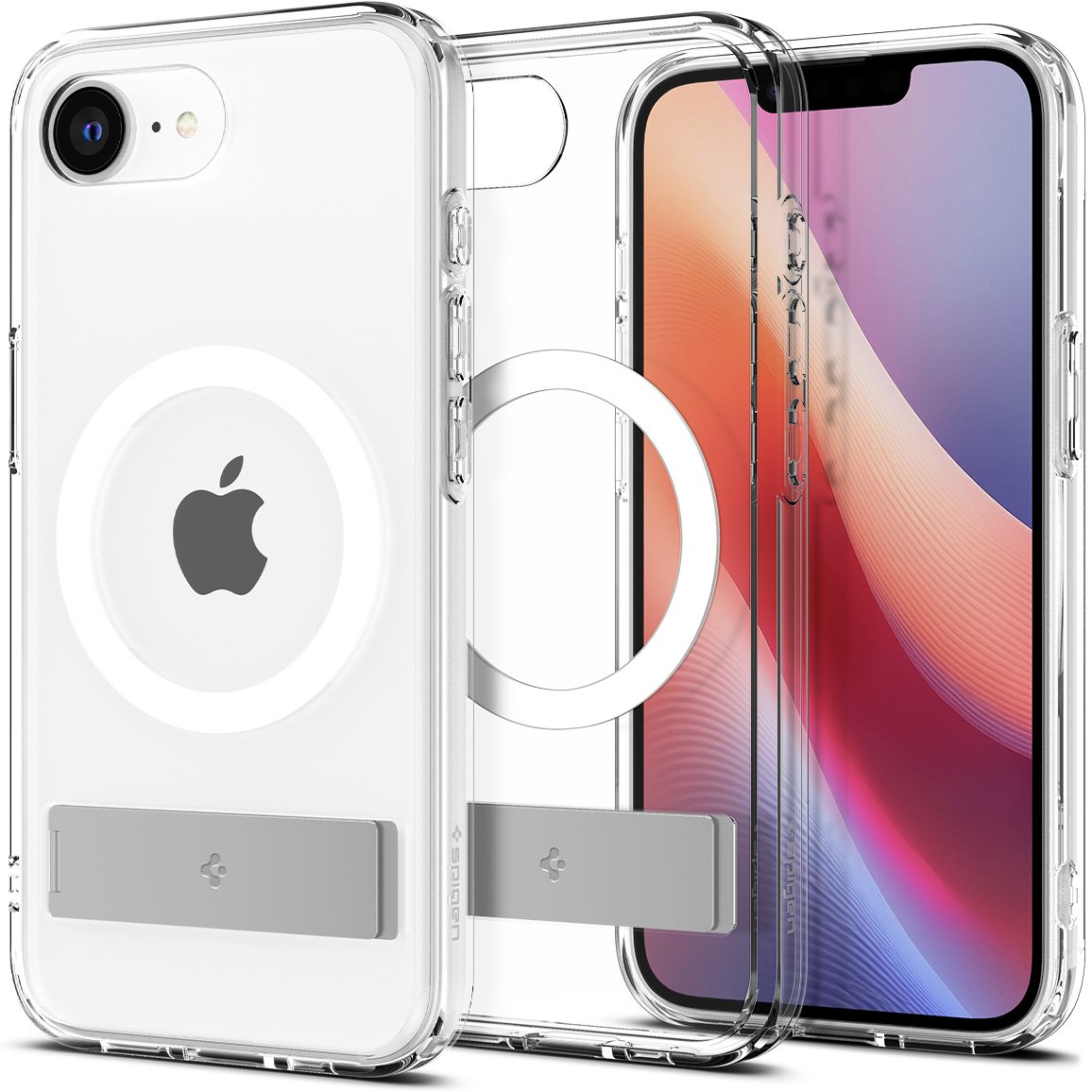 Spigen Etui Ultra Hybrid S Mag do MagSafe do iPhone 16e, przezroczysto-białe