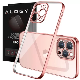 Etui Alogy TPU Luxury Case z osłonką na aparat do Apple iPhone 12 Pro różowo-przezroczyste + Szkło - Etui i futerały do telefonów - miniaturka - grafika 1